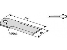 Straw chopper flail blade