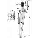 Tine for rotary harrows