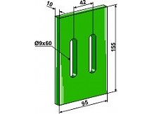 Greenflex műanyag sárkaparó a tüskés tömörítőhengerhez