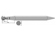 Pointed tine with cone-shaped nut