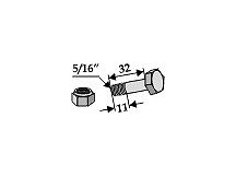 Bolt with self-locking nut - 5/16" - 8.8