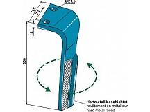 Tine for rotary harrows, left model