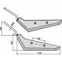 Beet lifter share, left model