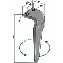 Tine for rotary harrows, left model