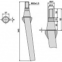 Tine for rotary harrows