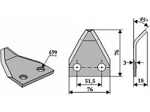 Food mixer knives