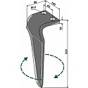 Tine for rotary harrows, right model