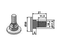 Bolt for rotary mower blades - M10x1,5 - 12.9