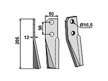 Rotary tine, left model