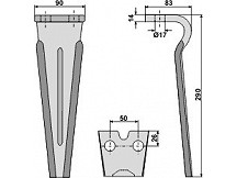 Tine for rotary harrows