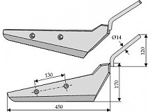 Beet lifter shares, right model