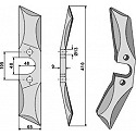 Rotary tiller blade - right