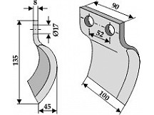 Messer für Grabenfräse