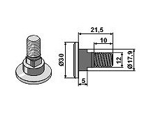 Klingenschraube - M12x1,75 - 12.9