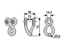 Twisted shackle