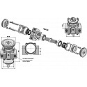 Bearing compl. for 40x40 square shafts