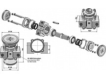 Bearing compl. for 40x40 square shafts