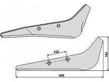 Beet lifter shares, right model