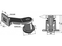 Bearing with shank - left model