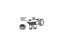 Bolt with self-locking nut - 1/2" UNF - 12.9