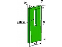 Greenflex plastic scraper for packer rolls