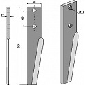 Tine for rotary harrows