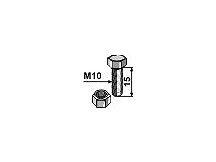 Bolt with self-locking nut - M10 - 10.9