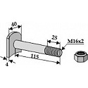 Schraube M 16 x 2 - 8.8 mit Sicherungsmutter