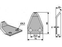 Food mixer knives