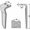 Tine for rotary harrows, left model