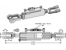 Hydraulikus hárompont felsőkar - 970