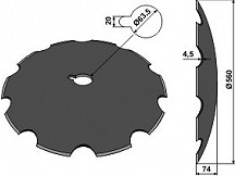 Notched disc Ř560x4,5