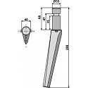 Tine for rotary harrows