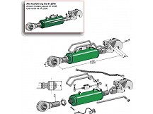 Hydraulischer Oberlenker mit Fanghaken und Spindel