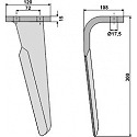 Tine for rotary harrows, left model