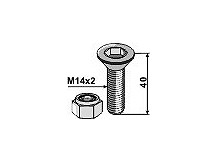 Hexagon socket bolt with self-locking nut