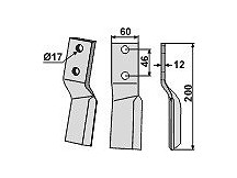 Rotary tine, right model