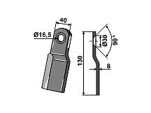 Overlapping chopping blade