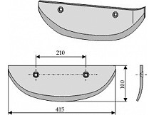 Beet lifter share, right model