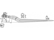 Spitzer Zinken mit Buchse und konischer Mutter