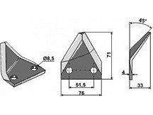 Futtermischwagenmesser, rechts