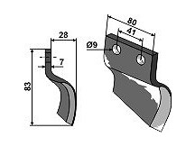 Trencher blade - right model