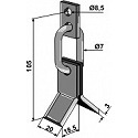 Y-blade with chain-link and holder