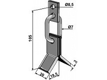 Y-blade with chain-link and holder