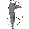 Tine for rotary harrows, right model