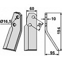 Rotary tine, right model