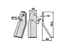 Rotary tine, right model