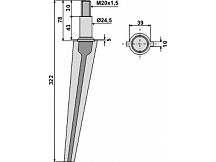 Tine for rotary harrows