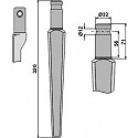 Tine for rotary harrows