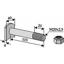 Schraube M 20 x 2,5 - 8.8 mit Sicherungsmutter